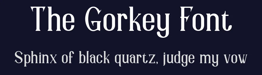 The Gorkey Font by Canden Meutuah — Display Font — thumbnail 2
