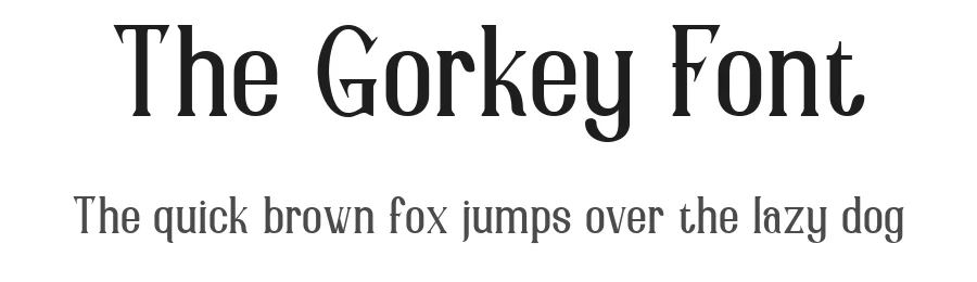 The Gorkey Font by Canden Meutuah β Display Font