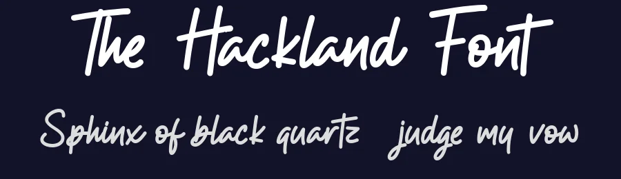 The Hackland Font by Flawless And Co — Script Handwritten Font — thumbnail 2