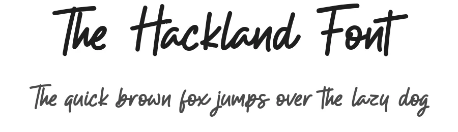 The Hackland Font by Flawless And Co — Script Handwritten Font