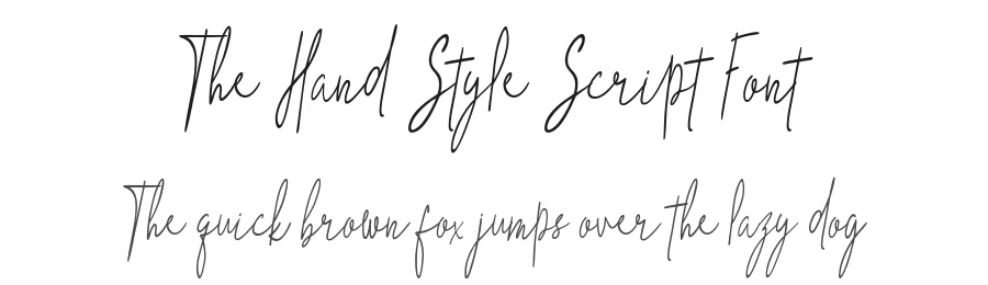 The Hand Style Script Font by Typeface — Script Handwritten Font