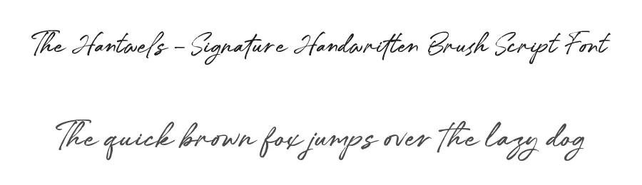 The Hantwels – Signature Handwritten Brush Script Font by letterenastudios — Script Handwritten Font