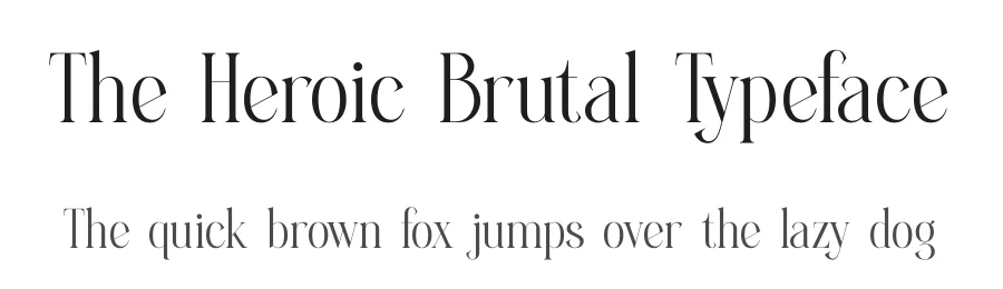 The Heroic Brutal Typeface by timelesstype.co — Display Font