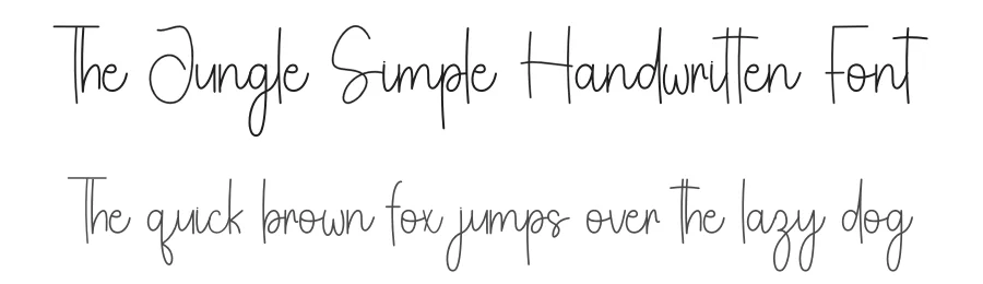 The Jungle Simple Handwritten Font by freshtypeink — Script Handwritten Font