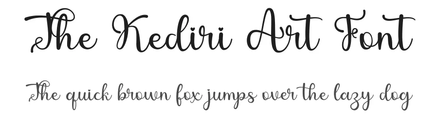 The Kediri Art Font by sugiharto1790 — Script Handwritten Font