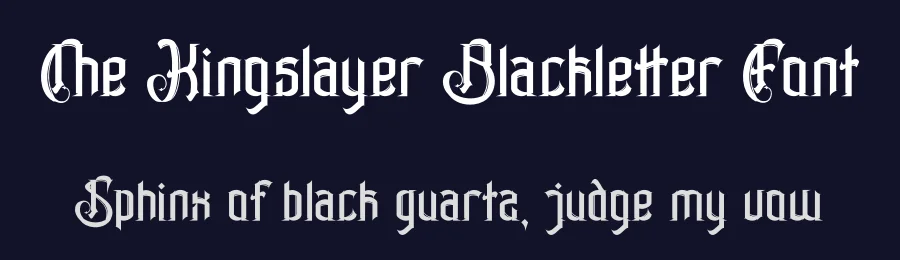 The Kingslayer Blackletter Font by Dhabee — Blackletter Font — thumbnail 2