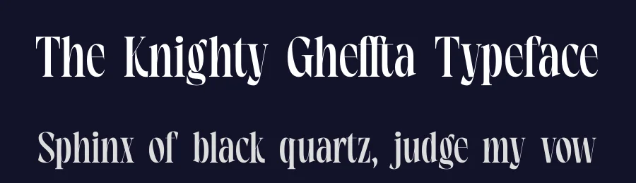The Knighty Gheffta Typeface by timelesstype.co — Display Font — thumbnail 2