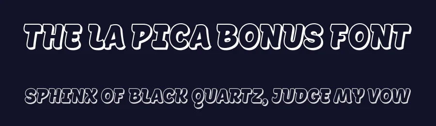 The La Pica Bonus Font by RodrigoTypo — Sans Serif Font — thumbnail 2