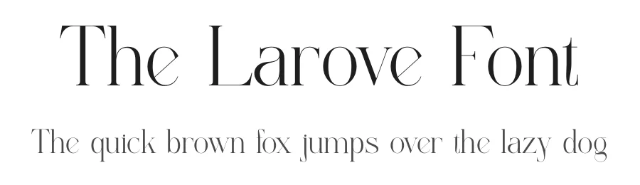 The Larove Font by SURATMI — Serif Font