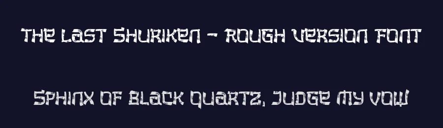The Last Shuriken – Rough Version Font by Arterfak — Decorative Font — thumbnail 2