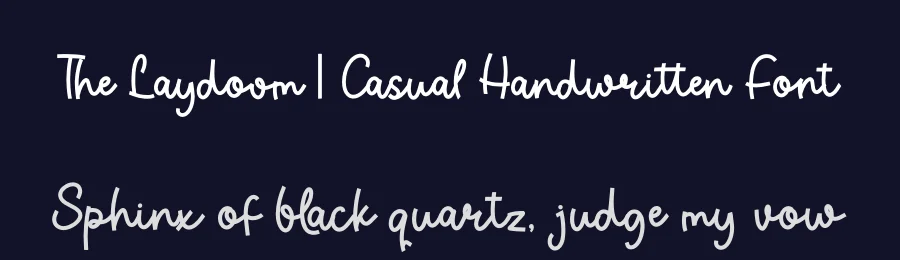 The Laydoom | Casual Handwritten Font by Gracetypestudio — Script Handwritten Font — thumbnail 2