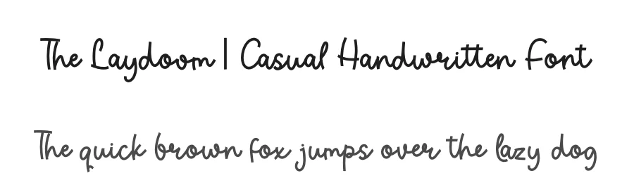 The Laydoom | Casual Handwritten Font by Gracetypestudio — Script Handwritten Font