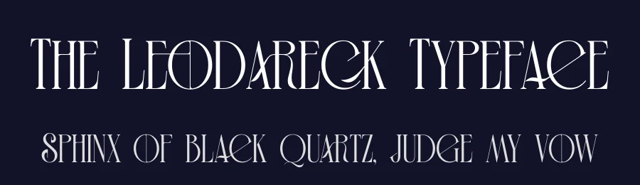 The Leodareck Typeface by timelesstype.co — Display Font — thumbnail 2