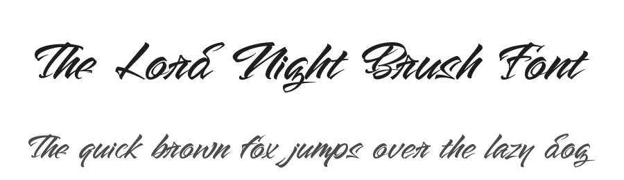 The Lord Night Brush Font by fontkong — Script Handwritten Font