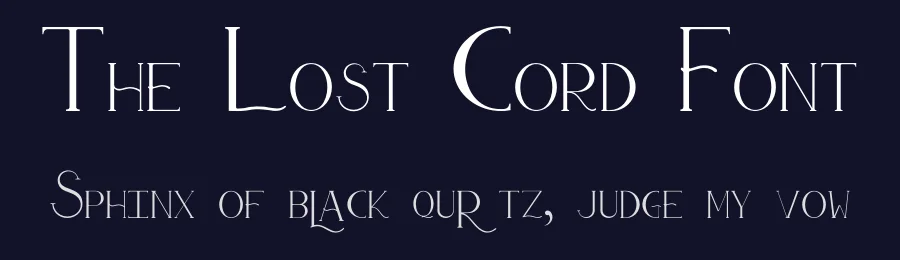The Lost Cord Font by Fourth Lane — Decorative Font — thumbnail 2