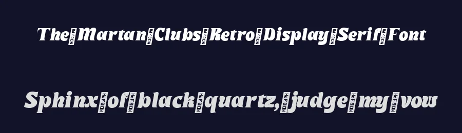 The Martan Clubs Retro Display Serif Font by Littlehand — Display Font — thumbnail 2