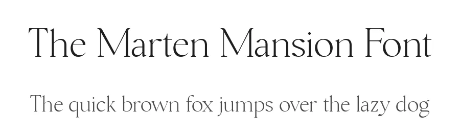 The Marten Mansion Font by Four Lines Std — Script Handwritten Font