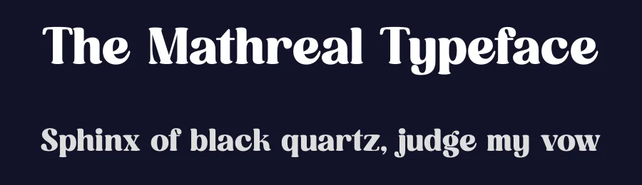 The Mathreal Typeface by timelesstype.co — Display Font — thumbnail 2