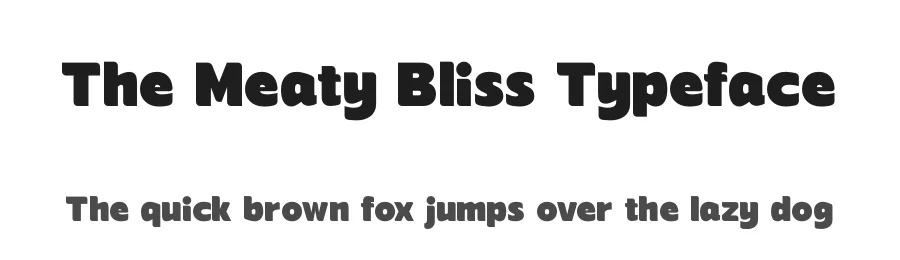 The Meaty Bliss Typeface by timelesstype.co — Display Font