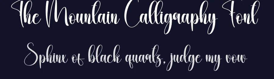 The Mountain Calligraphy Font by creativeletter — Script Handwritten Font — thumbnail 2