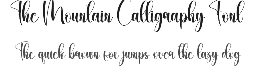 The Mountain Calligraphy Font by creativeletter — Script Handwritten Font