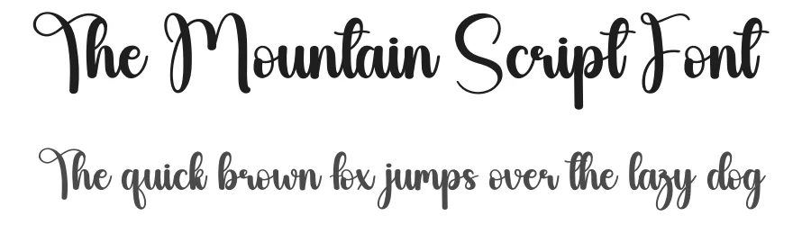 The Mountain Script Font by andikastudio — Script Handwritten Font