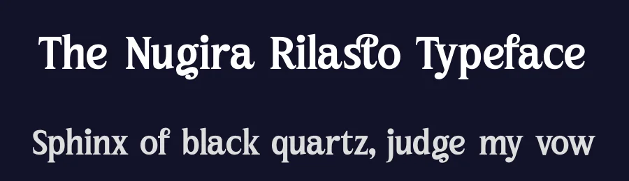 The Nugira Rilasto Typeface by timelesstype.co — Display Font — thumbnail 2