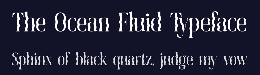 The Ocean Fluid Typeface by timelesstype.co — Display Font — thumbnail 2