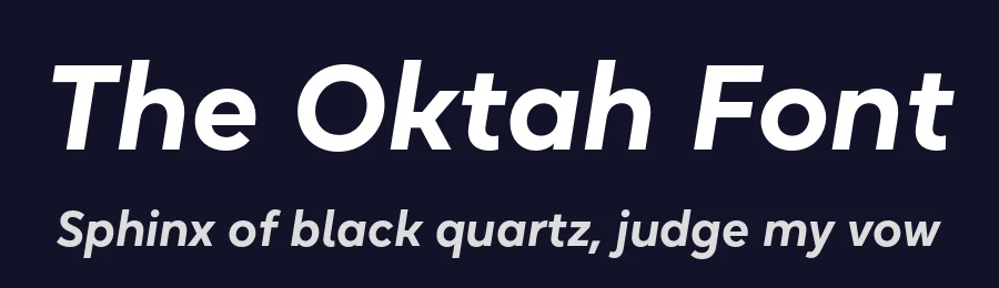 The Oktah Font by Groteskly Yours — Sans Serif Font — thumbnail 2
