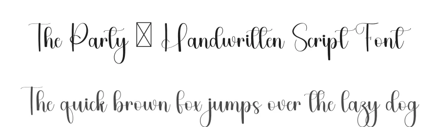 The Party – Handwritten Script Font by freshtypeink — Script Handwritten Font