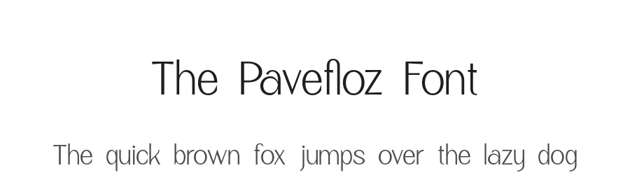 The Pavefloz Font by roomspace.cl — Display Font