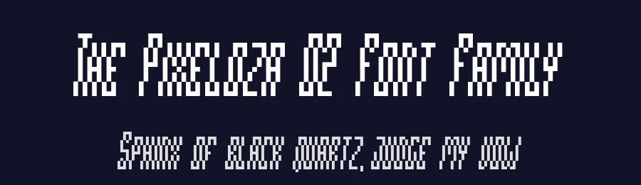 The Pixeloza 02 Font Family by Fontsphere — Display Font — thumbnail 2