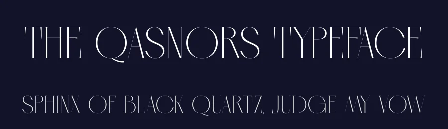 The Qasnors Typeface by timelesstype.co — Display Font — thumbnail 2