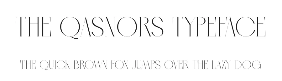 The Qasnors Typeface by timelesstype.co — Display Font