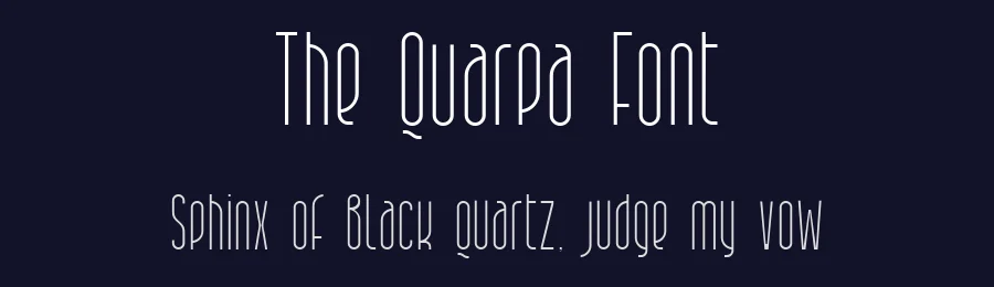 The Quarpa Font by Pasternak — Display Font — thumbnail 2