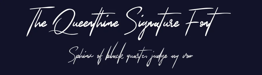 The Queenthine Signature Font by silverdav — Script Handwritten Font — thumbnail 2