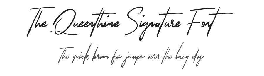 The Queenthine Signature Font by silverdav — Script Handwritten Font