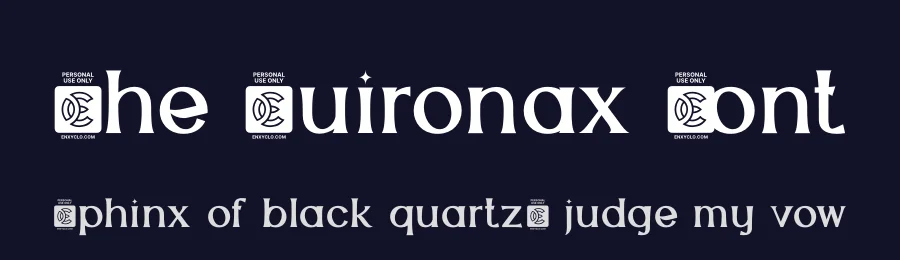 The Quironax Font by enxyclo — Display Font — thumbnail 2