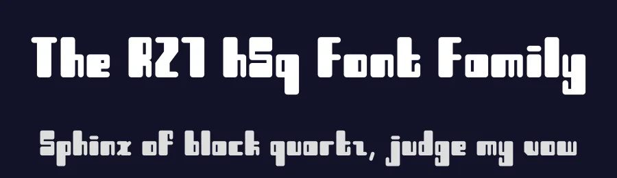 The R21 hSq Font Family by 103cia — Sans Serif Font — thumbnail 2