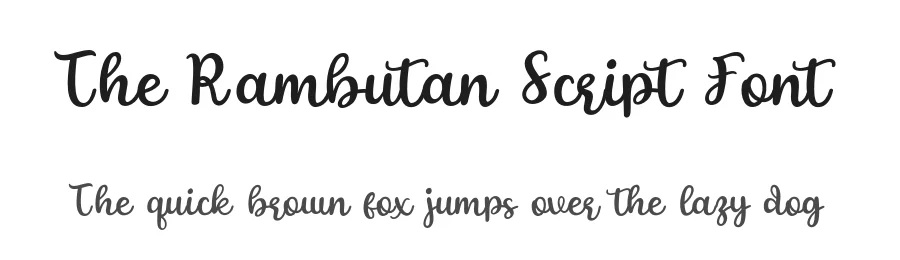 The Rambutan Script Font by alifinart — Script Handwritten Font