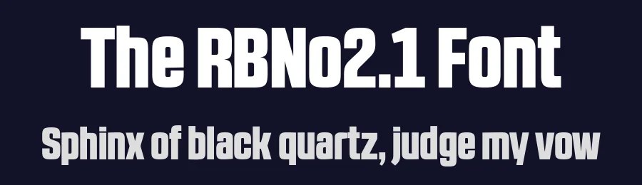 The RBNo2.1 Font by Rene Bieder — Sans Serif Font — thumbnail 2