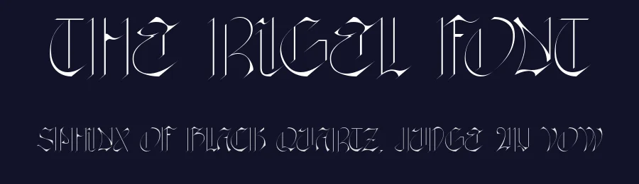 The Rigel Font by Supremat — Display Font — thumbnail 2