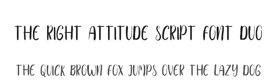 The Right Attitude Script Font Duo by edricstudio — Script Handwritten Font