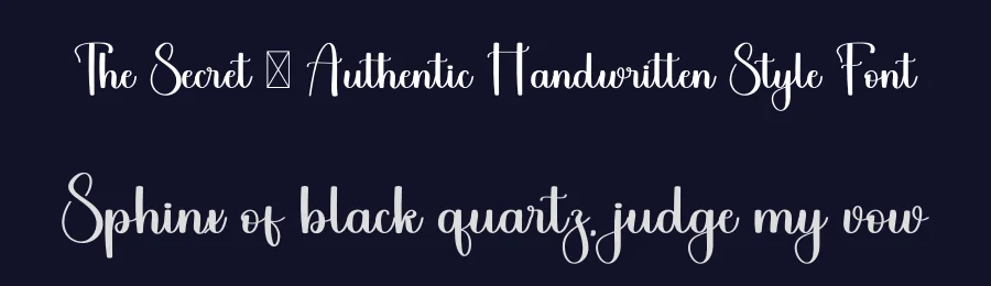 The Secret – Authentic Handwritten Style Font by freshtypeink — Script Handwritten Font — thumbnail 2