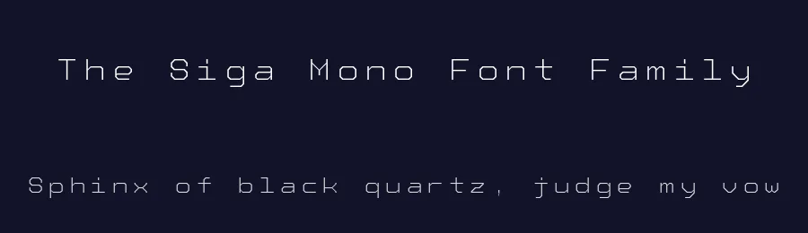 The Siga Mono Font Family by Greentrik6789 — Display Font — thumbnail 2