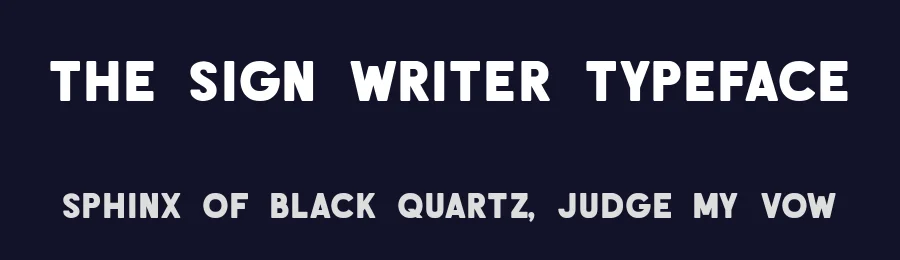 The Sign Writer Typeface by Bart Wesolek — Display Font — thumbnail 2