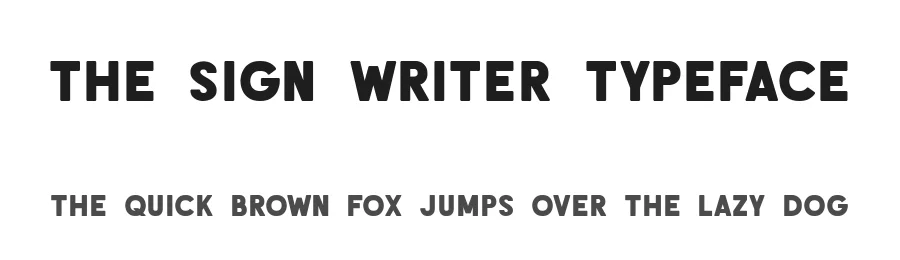 The Sign Writer Typeface by Bart Wesolek — Display Font