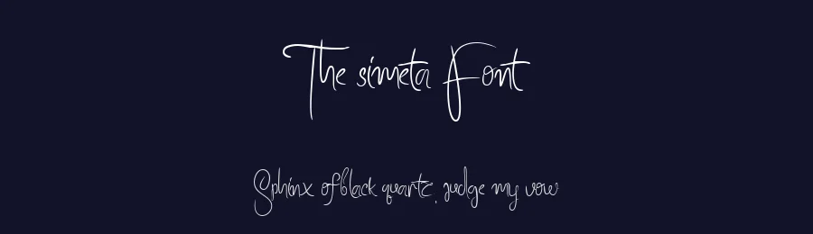 The simeta Font by imiftype — Script Handwritten Font — thumbnail 2