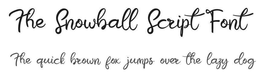 The Snowball Script Font by kateengciu — Script Handwritten Font