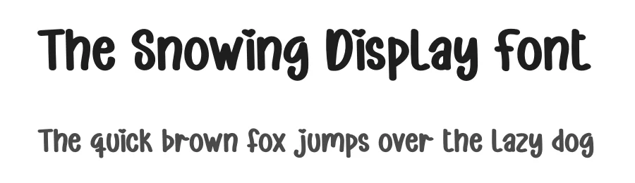 The Snowing Display Font by andikastudio — Display Font